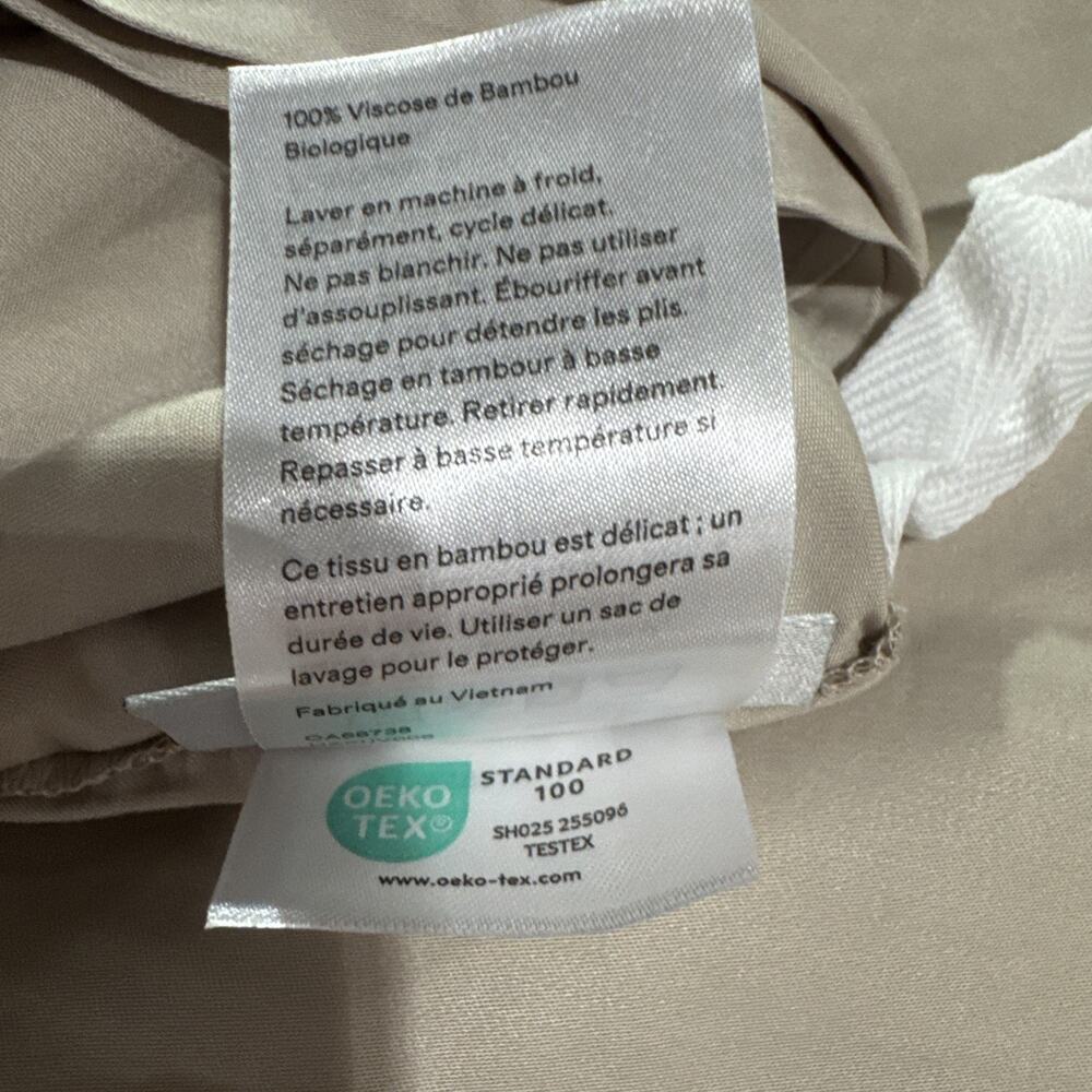 NWT Quince Bamboo Sand Duvet Cover Size Full / Queen MSRP 99 Organic - Picture 4 of 5
